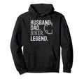 Husband Dad Biker Legend Mountain Bike Hoodie - Casual Everyday Wear Unisex - T-Shirt, Sweatshirt, Hoodie