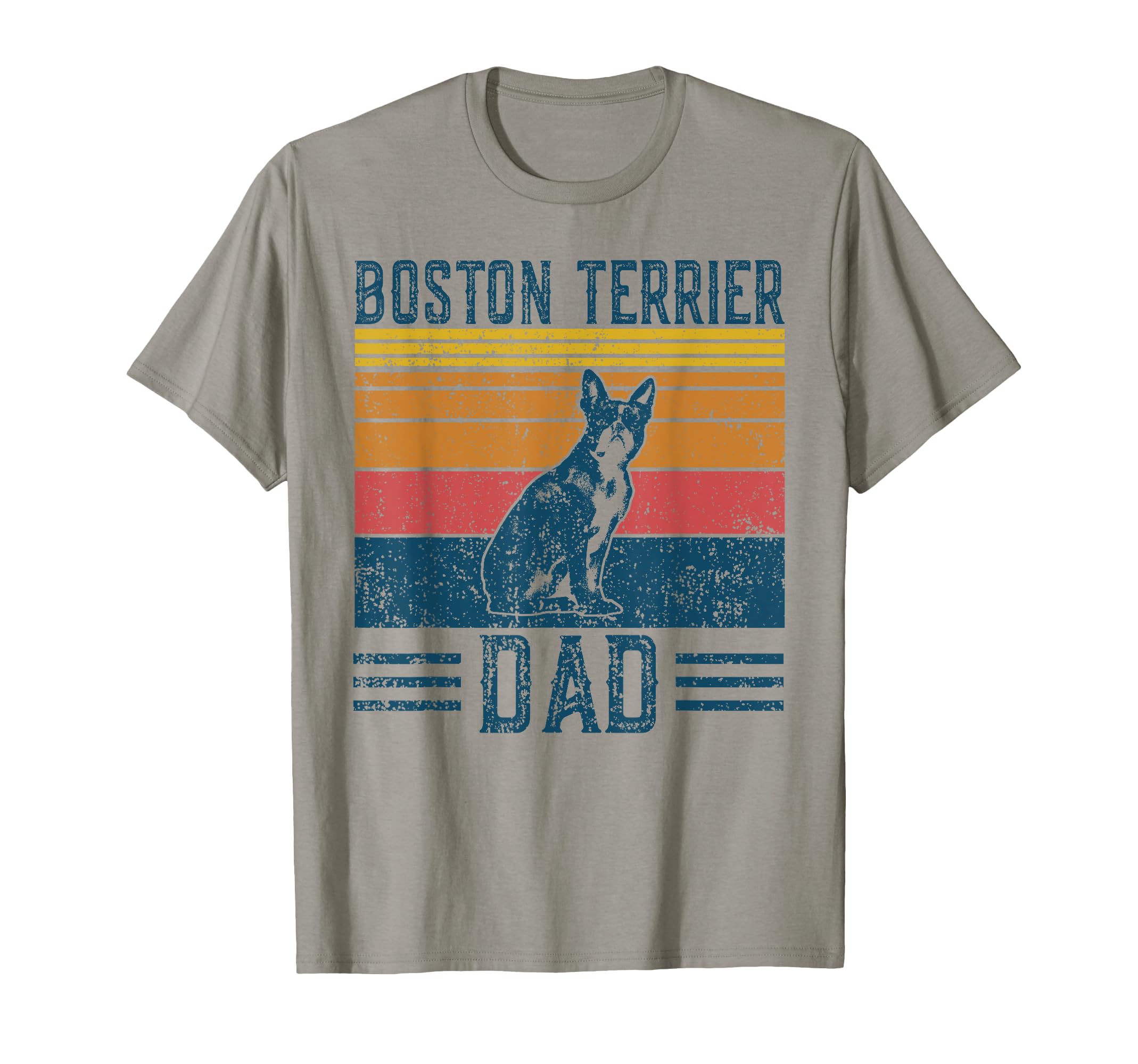 Dog Papa Boston Terrier Dad T-Shirt - Custom Art Print Unisex - T-Shirt, Sweatshirt, Hoodie