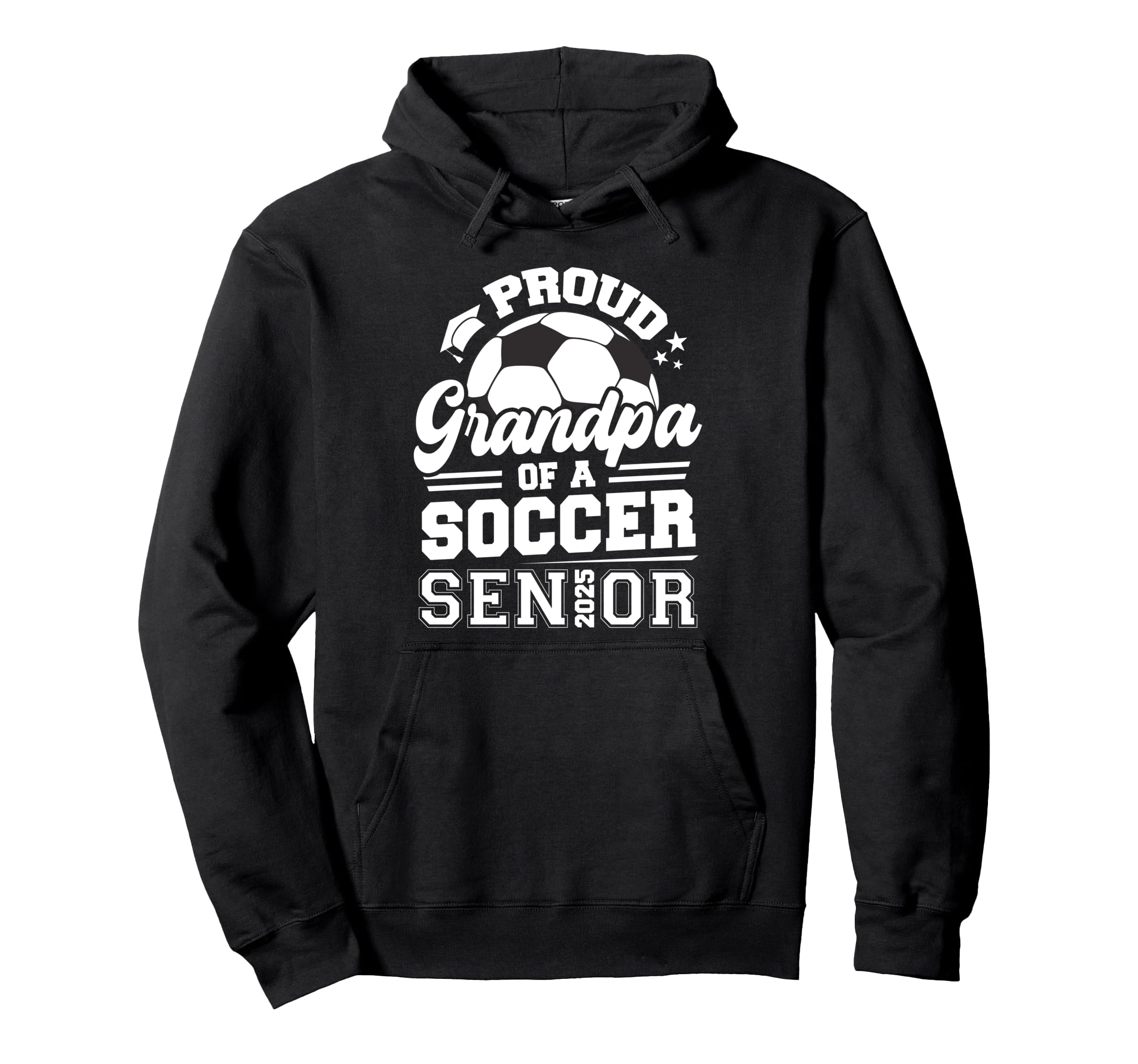 Proud Grandpa Soccer Ball Senior 2025 Hoodie - Custom Art Print Unisex - T-Shirt, Sweatshirt, Hoodie