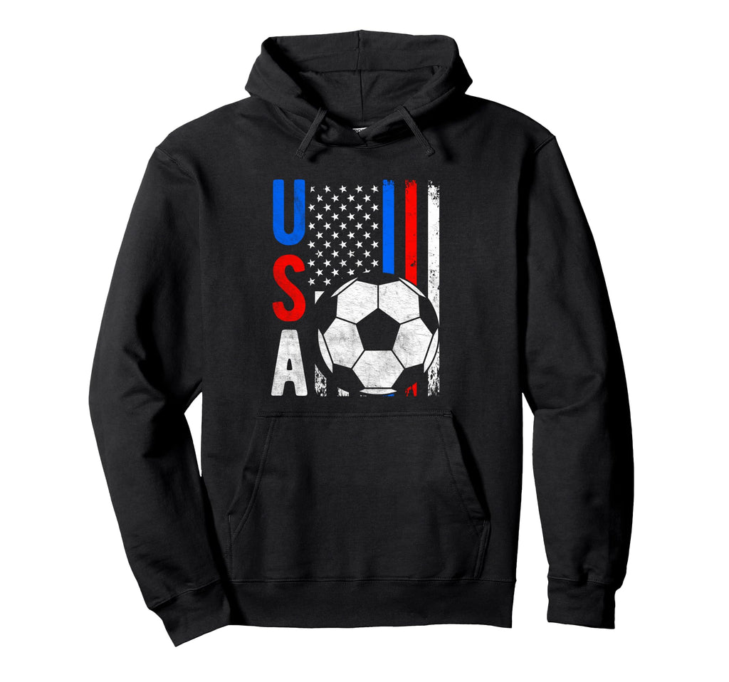 Usa Flag Soccer Tournament Hoodie - Minimalist Print Men Women - T-Shirt, Sweatshirt, Hoodie