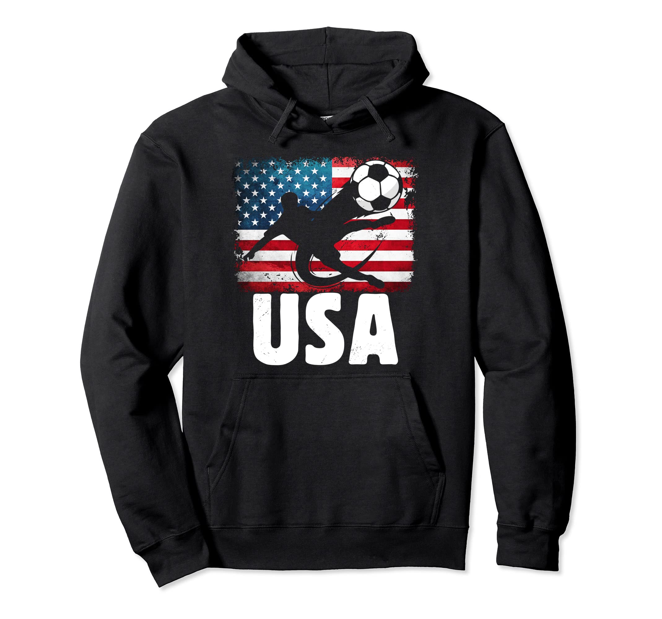 Usa Soccer Hoodie - Graphic Print Men Women - T-Shirt, Sweatshirt, Hoodie