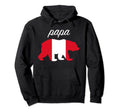 Papa Bear Peru Flag Peruvian Roots Hoodie - Trendy Graphic Unisex - T-Shirt, Sweatshirt, Hoodie