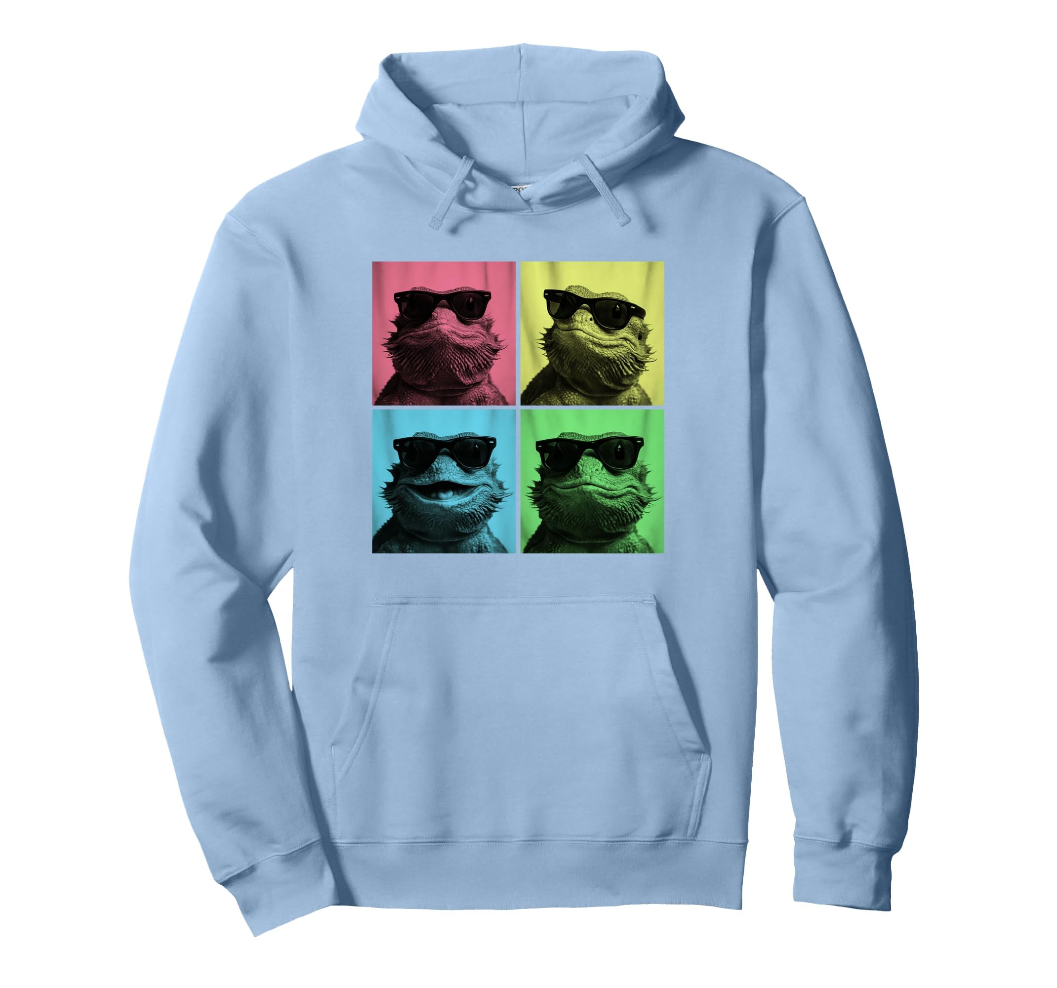 Bearded Dragon Pop Art Funny Lizard Hoodie - Unique Graphic for Adults - T-Shirt, Sweatshirt, Hoodie