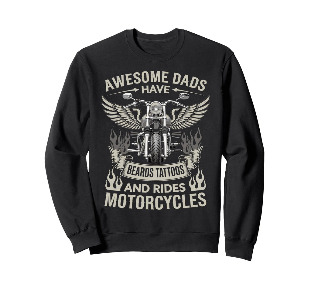 Dad Biker Funny Motorcycle Rider Sweatshirt - Trendy Graphic Unisex - T-Shirt, Sweatshirt, Hoodie