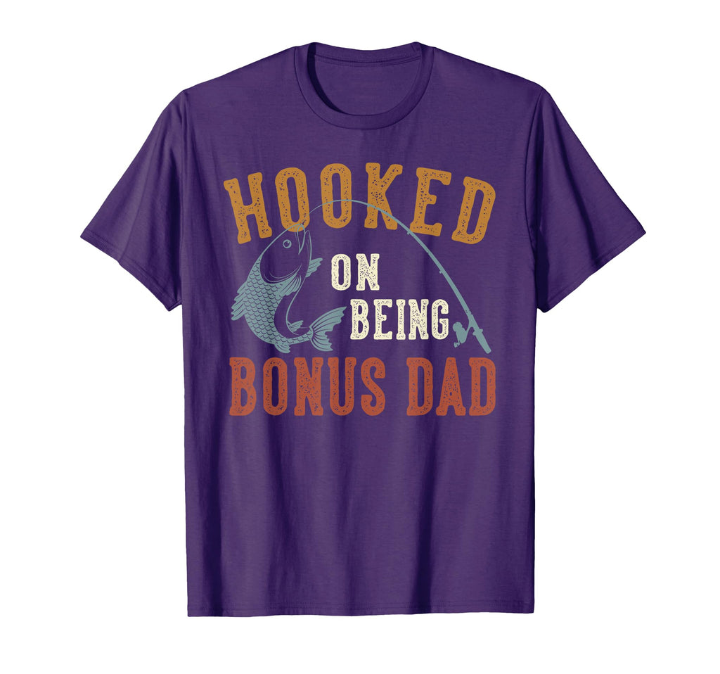 Hooked Being Bonus Dad Fathers Day T-Shirt - Graphic Print for Adults - T-Shirt, Sweatshirt, Hoodie
