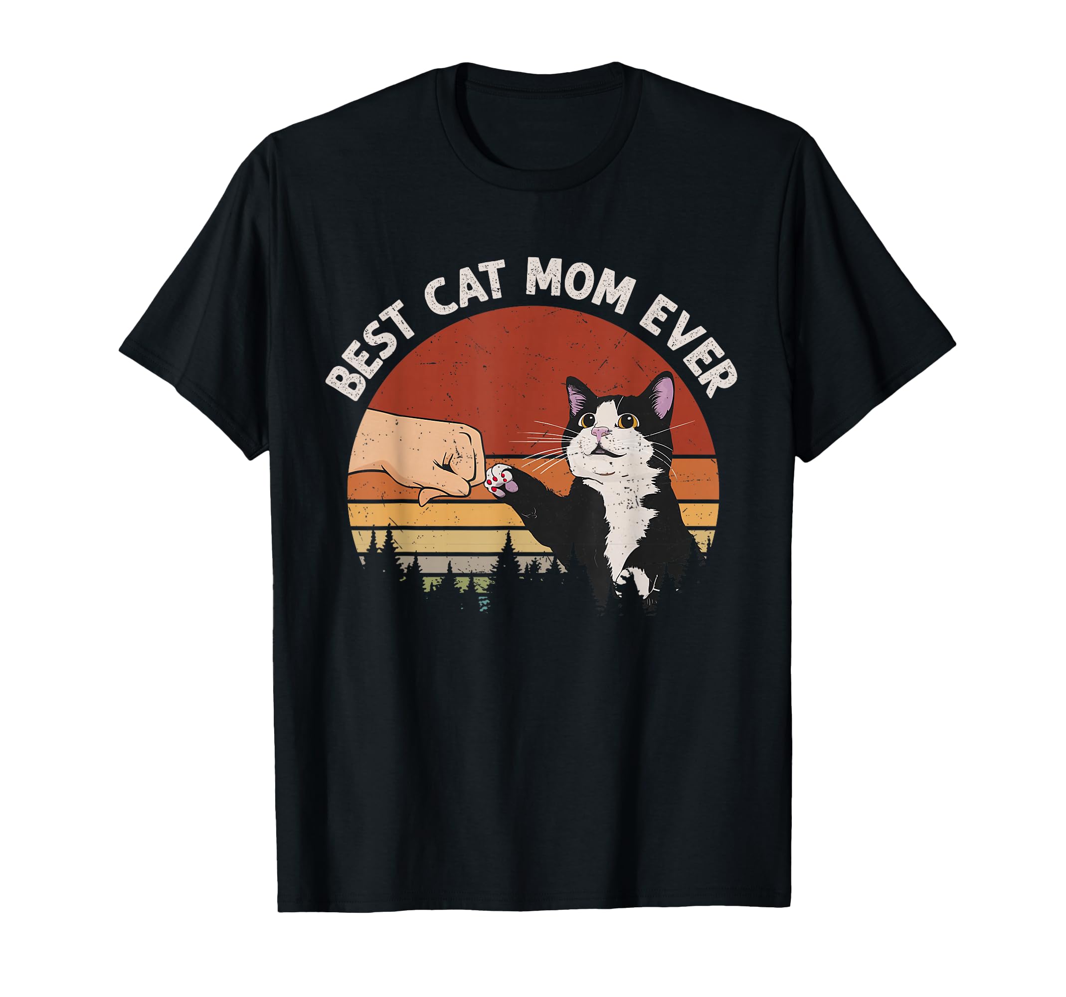Best Cat Mom Ever Funny Cat T-Shirt - Custom Art Print for Adults - T-Shirt, Sweatshirt, Hoodie