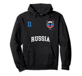 Russia Soccer Team 11 Russia Hoodie - Casual Everyday Wear Men Women - T-Shirt, Sweatshirt, Hoodie