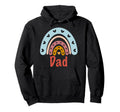 Dad Birthday Rainbow Boho Dad Hoodie - Streetwear Style for Adults - T-Shirt, Sweatshirt, Hoodie