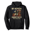 My Nephew Wears Combat Boots Proud Army Hoodie - Trendy Graphic Men Women - T-Shirt, Sweatshirt, Hoodie