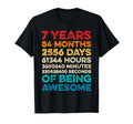 7Th Birthday 7 Years Being Awesome T-Shirt - Aesthetic Graphic for Adults - T-Shirt, Sweatshirt, Hoodie