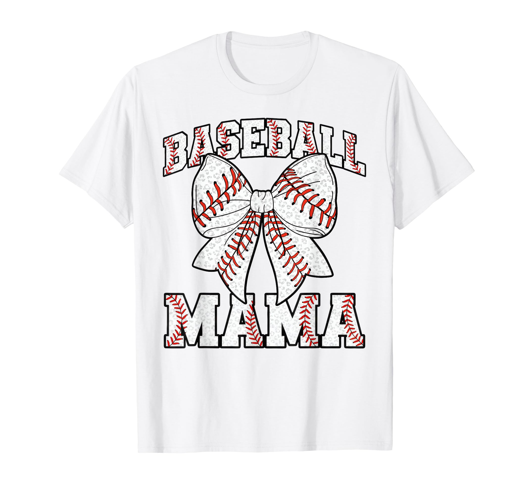 Baseball Mama Sports Mom Leopard T-Shirt - Streetwear Style Unisex - T-Shirt, Sweatshirt, Hoodie