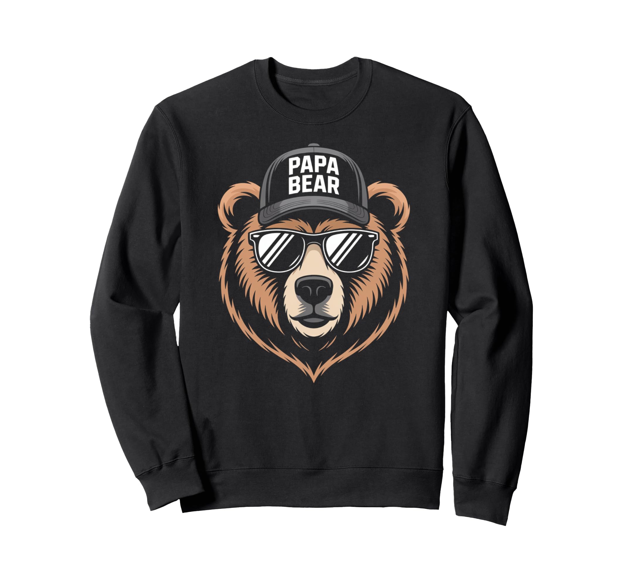 Papa Bear Shades Hat Sweatshirt - Novelty Apparel Unisex - T-Shirt, Sweatshirt, Hoodie