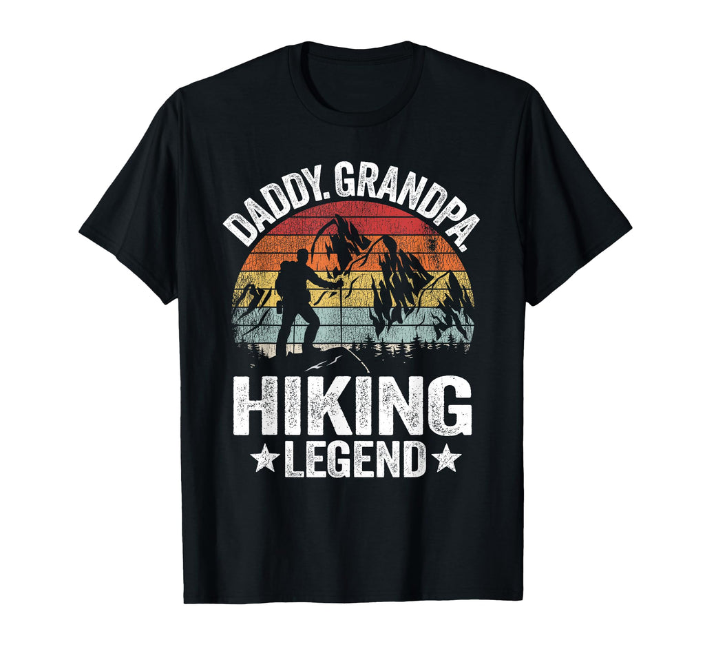 Daddy Grandpa Hiking Legend Hiker T-Shirt - Custom Art Print Unisex - T-Shirt, Sweatshirt, Hoodie