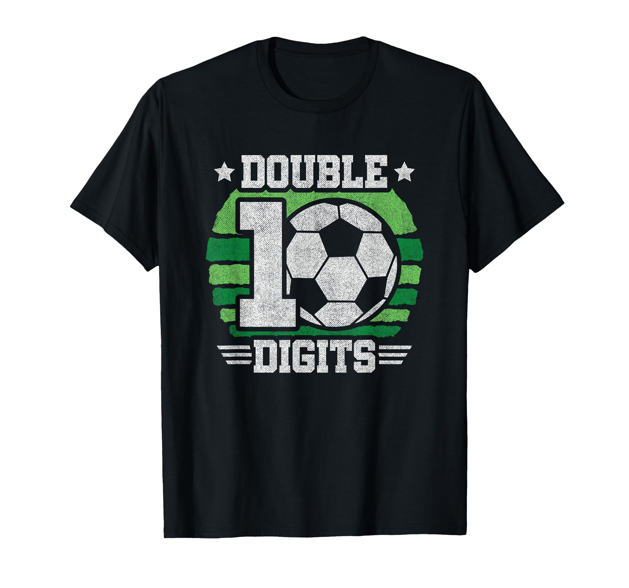 Soccer Birthday 10 Year Old Double T-Shirt - Aesthetic Graphic Unisex - T-Shirt, Sweatshirt, Hoodie