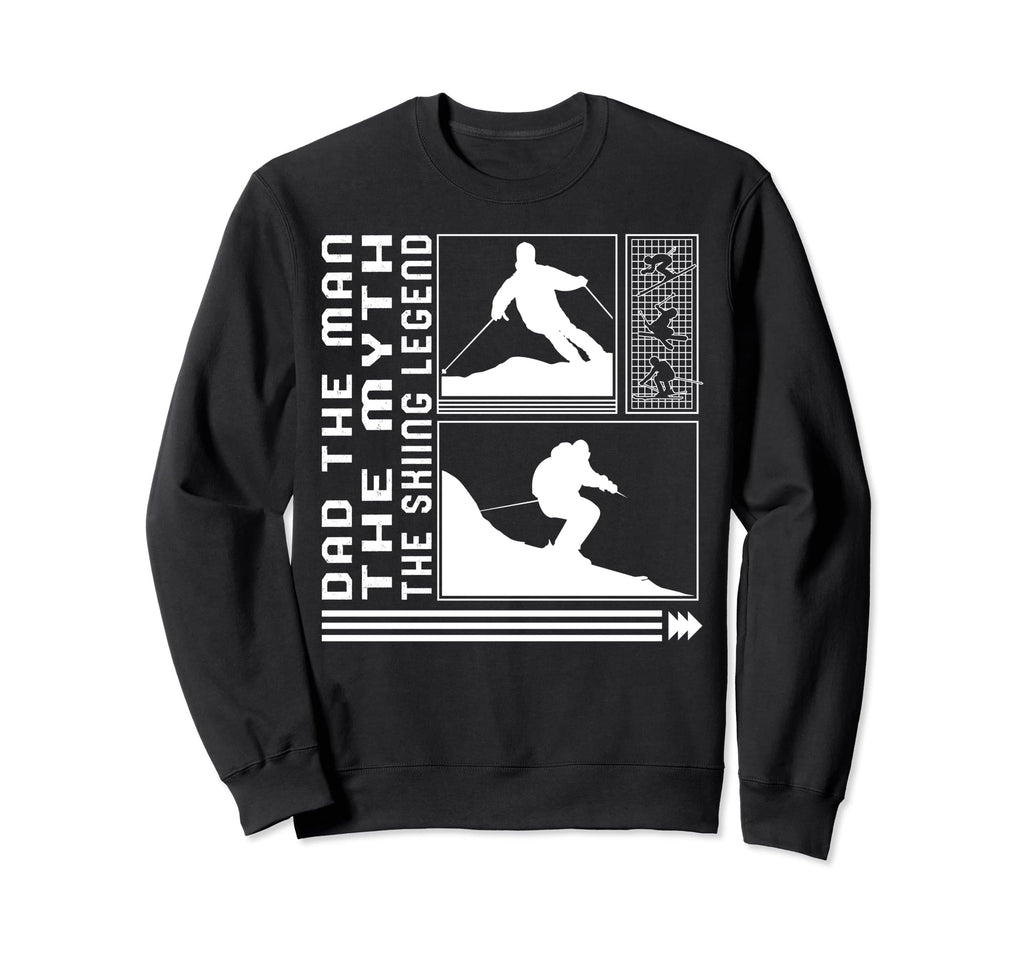 Dad Myth Skiing Legend Skiing Sweatshirt - Custom Art Print for Adults - T-Shirt, Sweatshirt, Hoodie