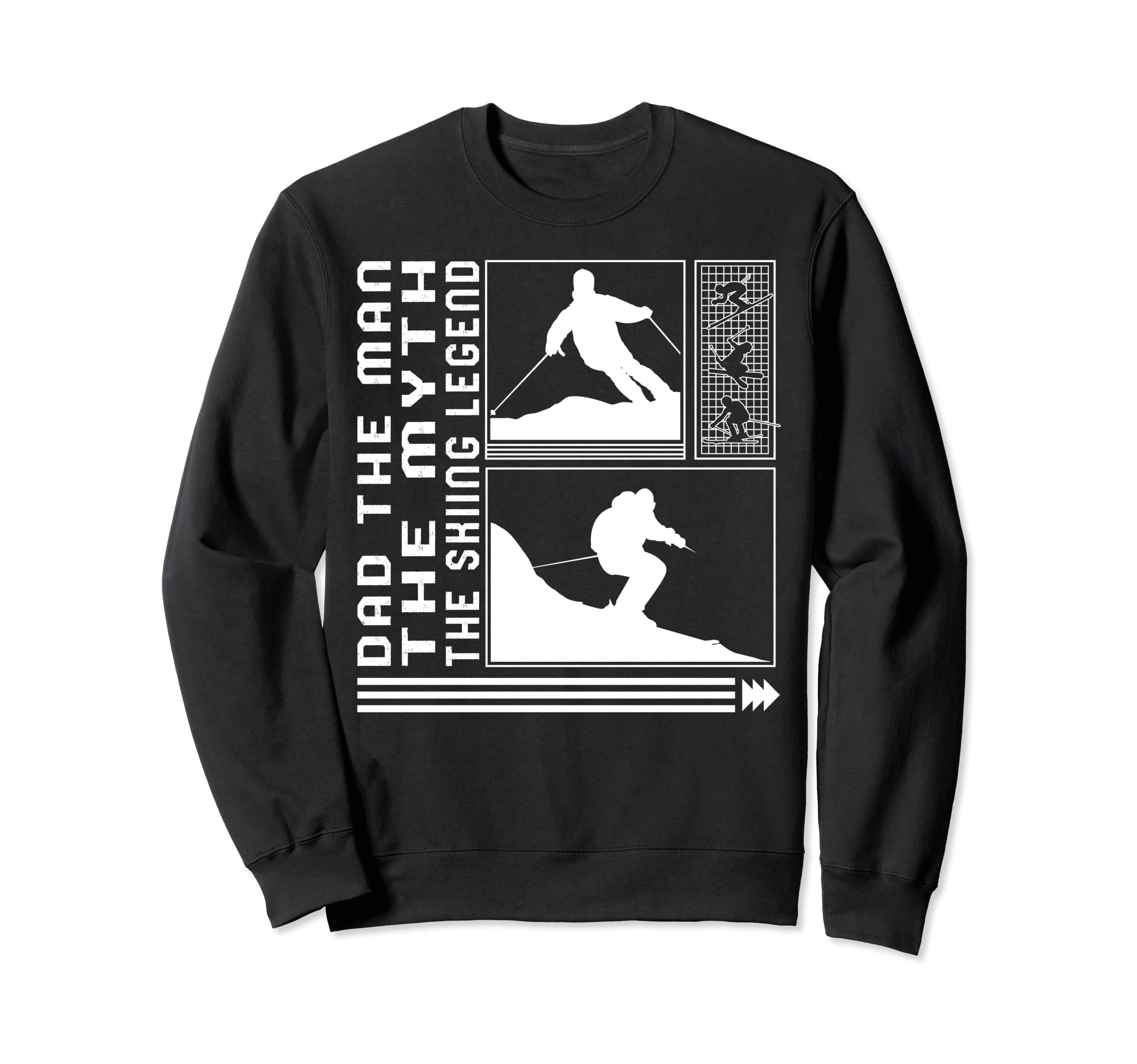 Dad Myth Skiing Legend Skiing Sweatshirt - Custom Art Print for Adults - T-Shirt, Sweatshirt, Hoodie