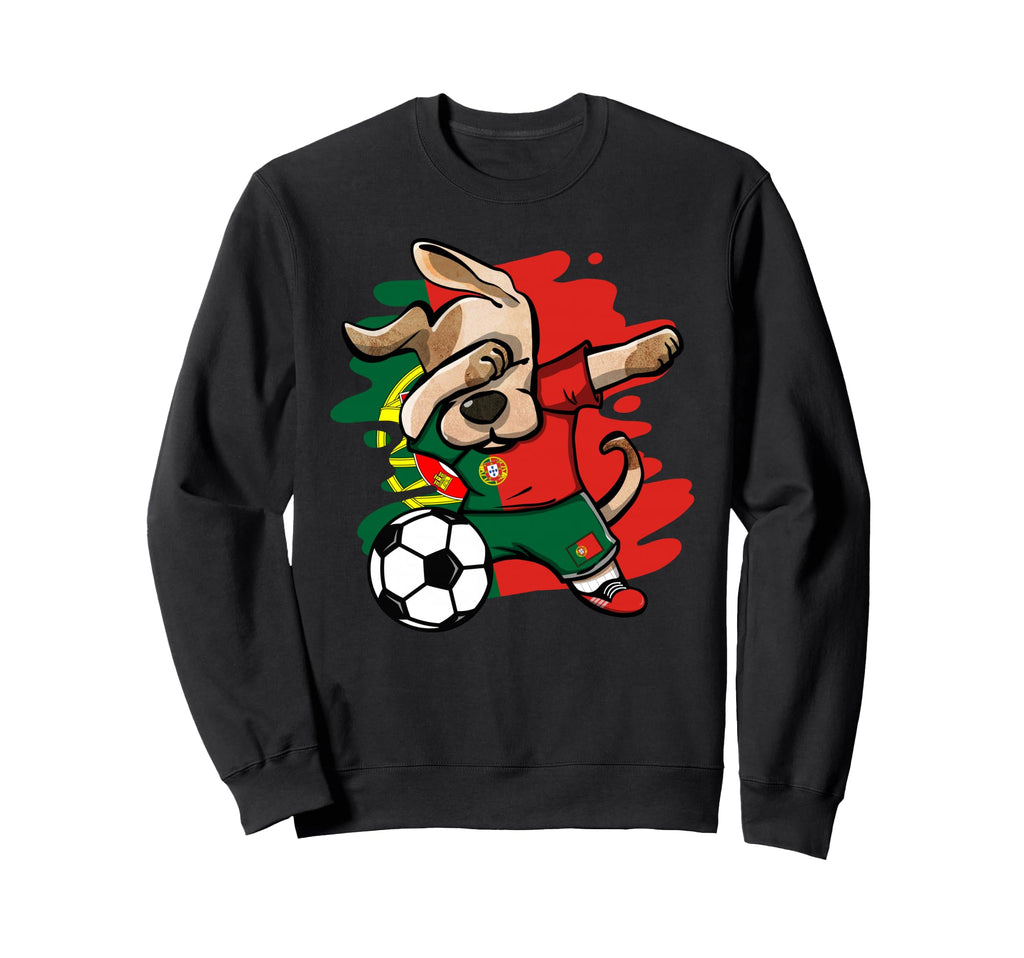Dab Dog Portugal Soccer Fans Jersey Sweatshirt - Minimalist Print Unisex - T-Shirt, Sweatshirt, Hoodie