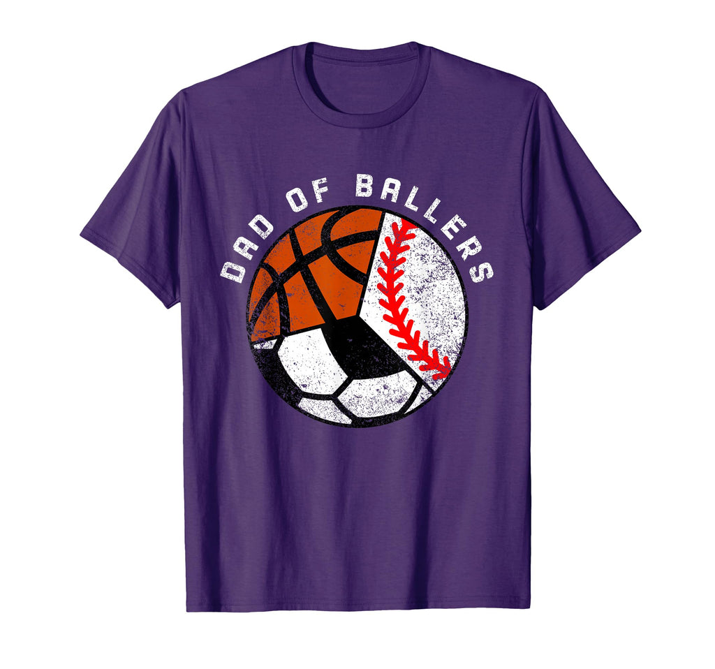 Dad Ballers Funny Baseball Soccer T-Shirt - Fun Novelty Design Men Women - T-Shirt, Sweatshirt, Hoodie