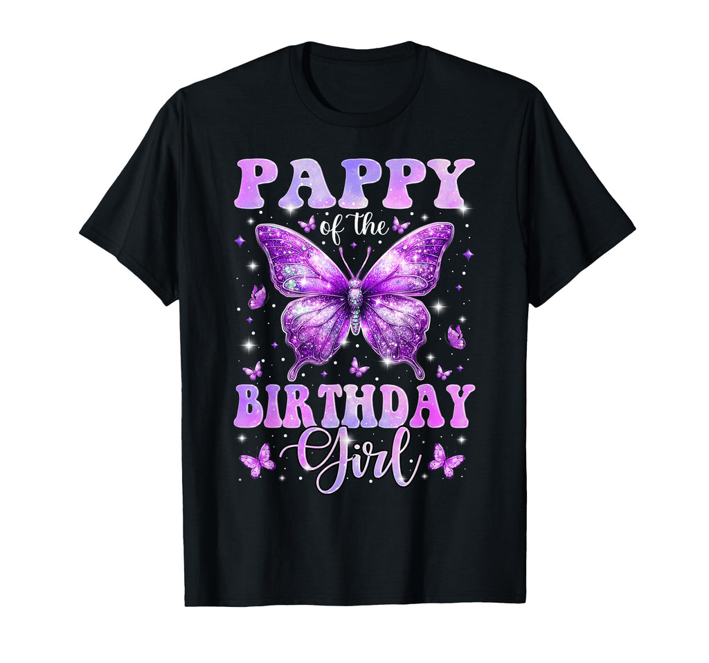 Pappy Birthday Butterfly Family Matching T-Shirt - Minimalist Print Unisex - T-Shirt, Sweatshirt, Hoodie