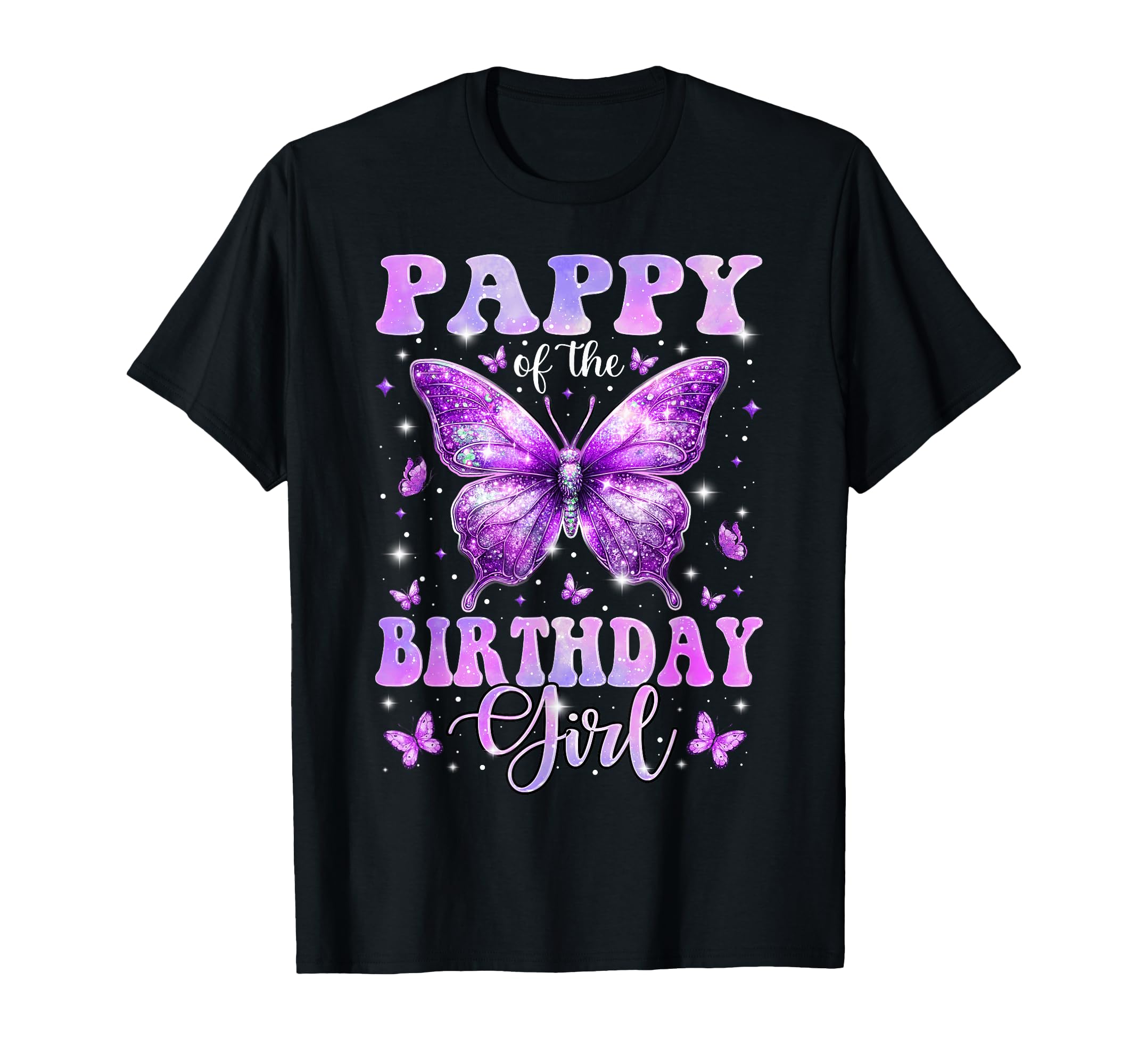 Pappy Birthday Butterfly Family Matching T-Shirt - Minimalist Print Unisex - T-Shirt, Sweatshirt, Hoodie