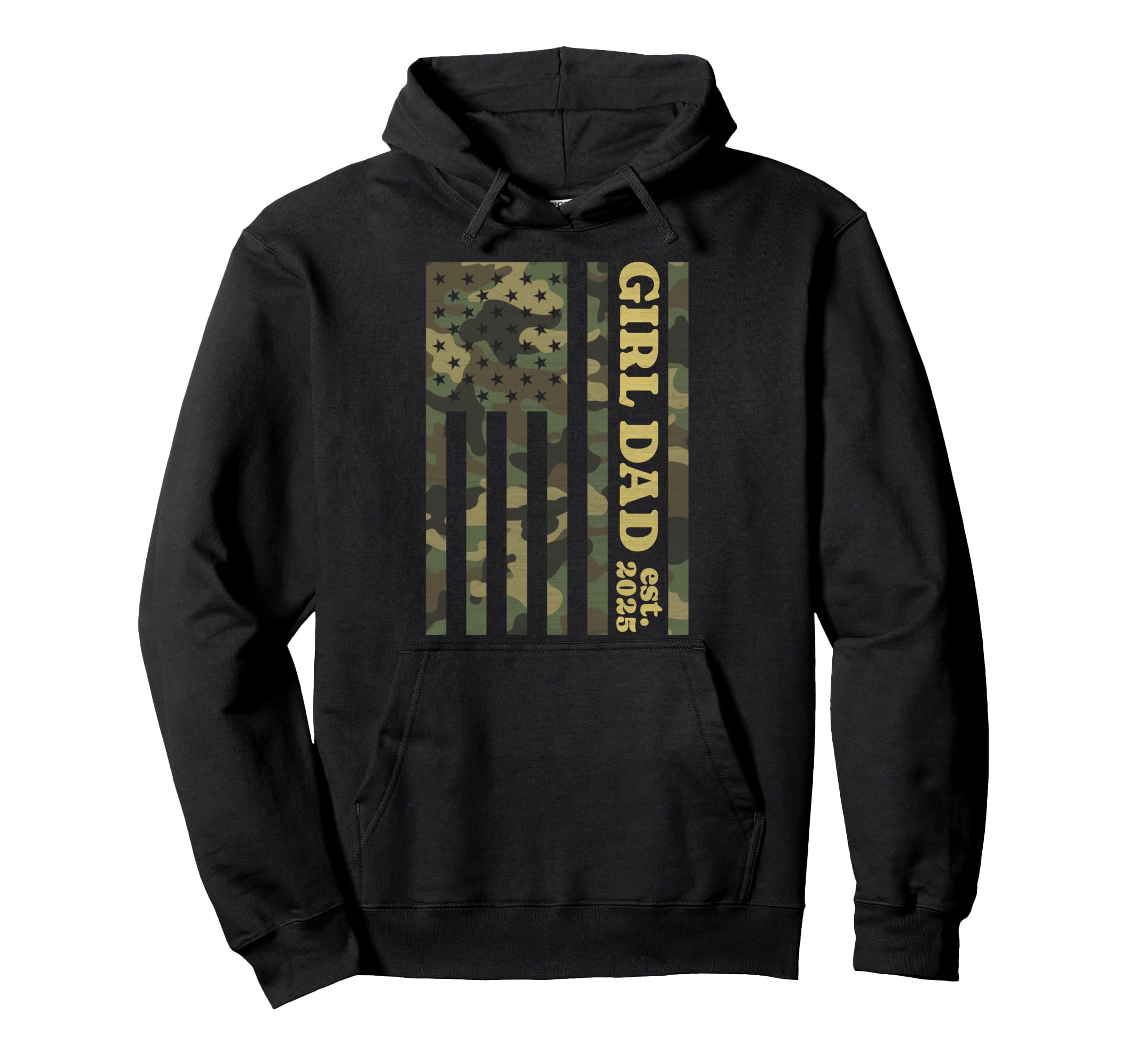 Camo Dad American Flag Camouflage Dad Hoodie - Novelty Apparel for Adults - T-Shirt, Sweatshirt, Hoodie