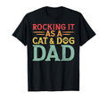 Cat And Dog Dad Fur Dad Fathers Day T-Shirt - Graphic Print Unisex - T-Shirt, Sweatshirt, Hoodie