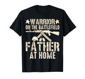 Warrior Battlefield Father Home Veteran T-Shirt - Minimalist Print Unisex - T-Shirt, Sweatshirt, Hoodie