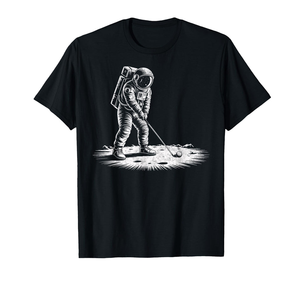 Astronaut Golf Player Golfer Golfing T-Shirt - Unique Graphic for Adults - T-Shirt, Sweatshirt, Hoodie