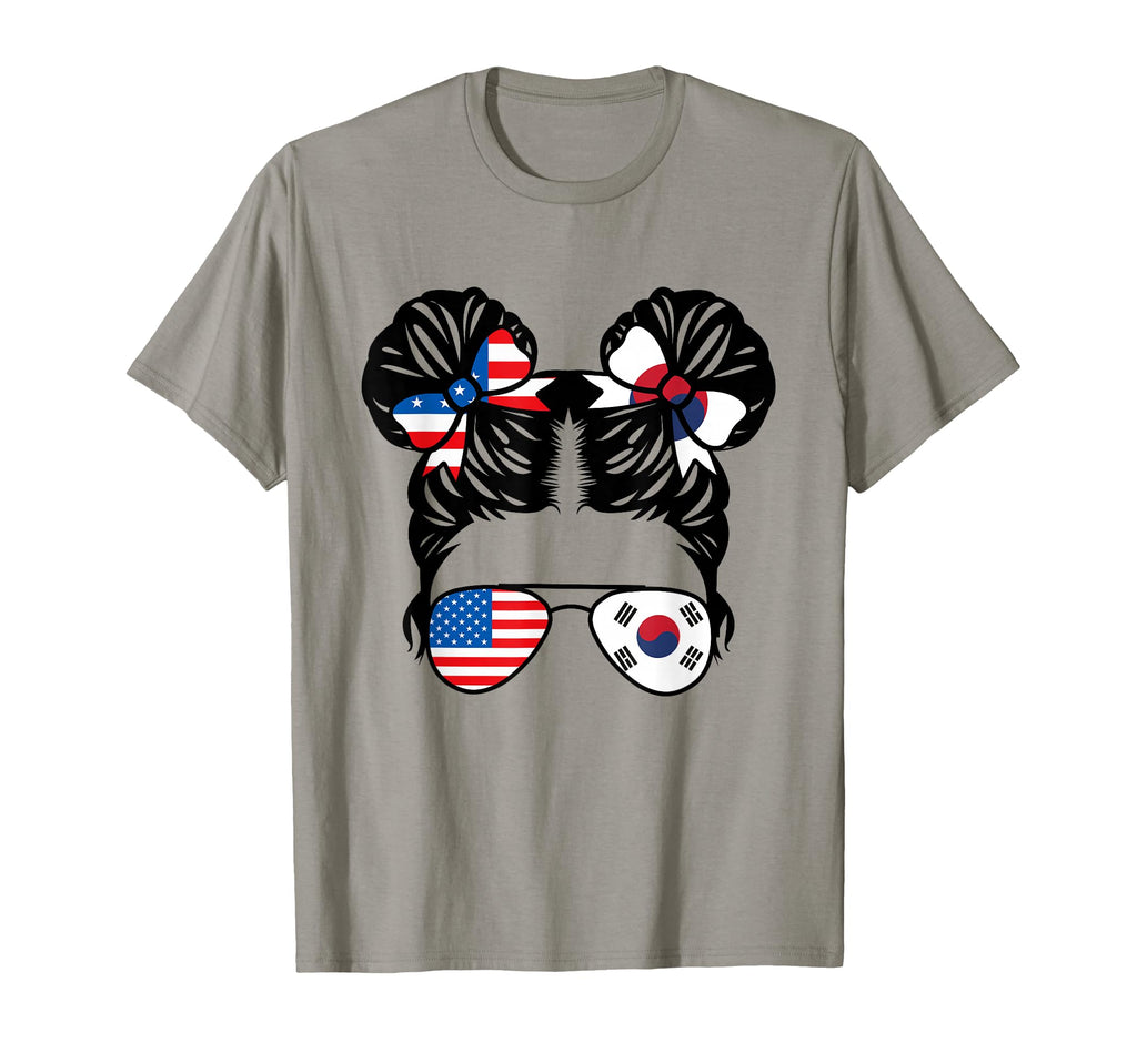 Half American South Korean Usa South T-Shirt - Trendy Graphic for Adults - T-Shirt, Sweatshirt, Hoodie