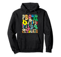 Proud Dad Class 2024 Graduate Groovy Senior Hoodie - Unique Graphic Unisex - T-Shirt, Sweatshirt, Hoodie