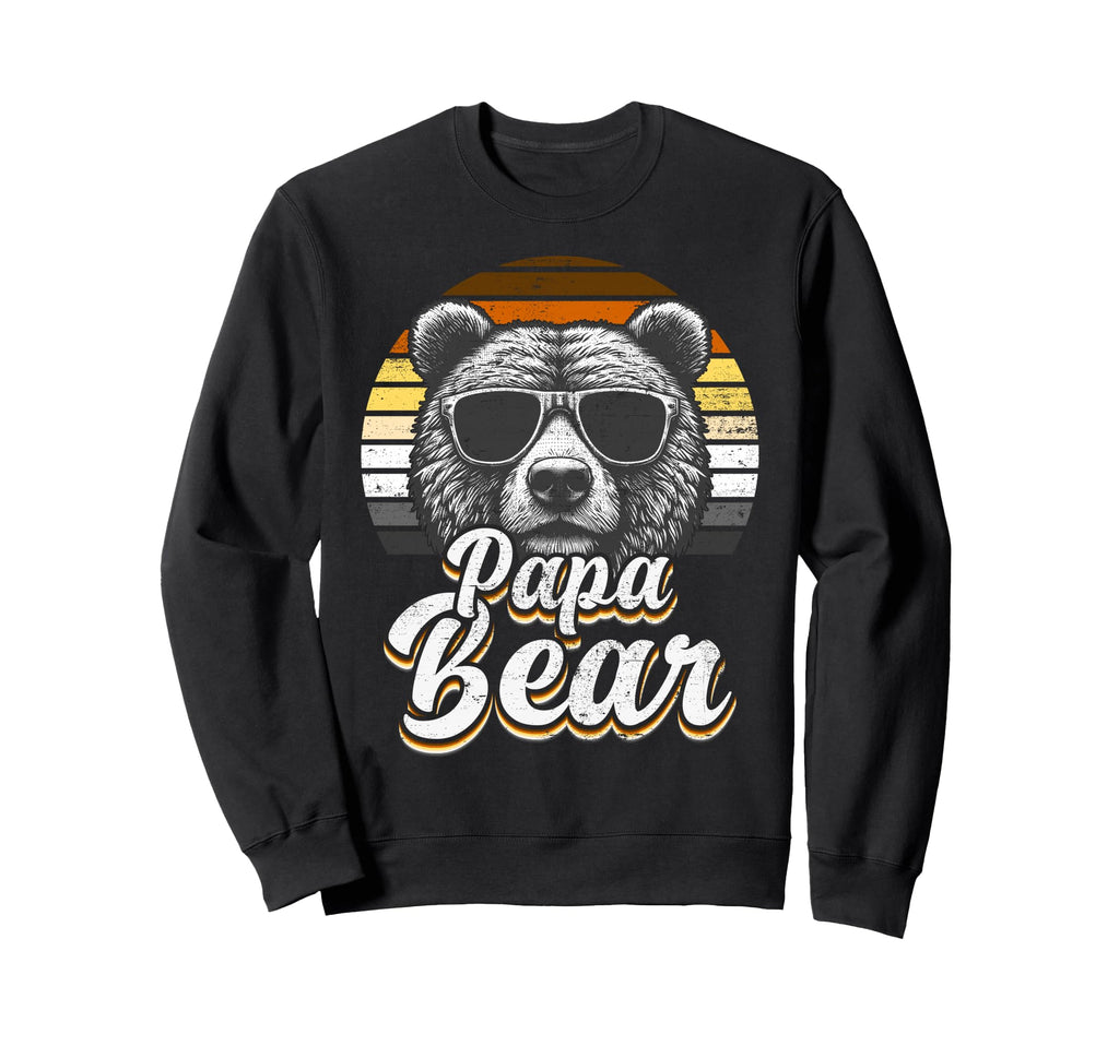 Papa Bear Gay Pride Bear Flag Sweatshirt - Aesthetic Graphic for Adults - T-Shirt, Sweatshirt, Hoodie