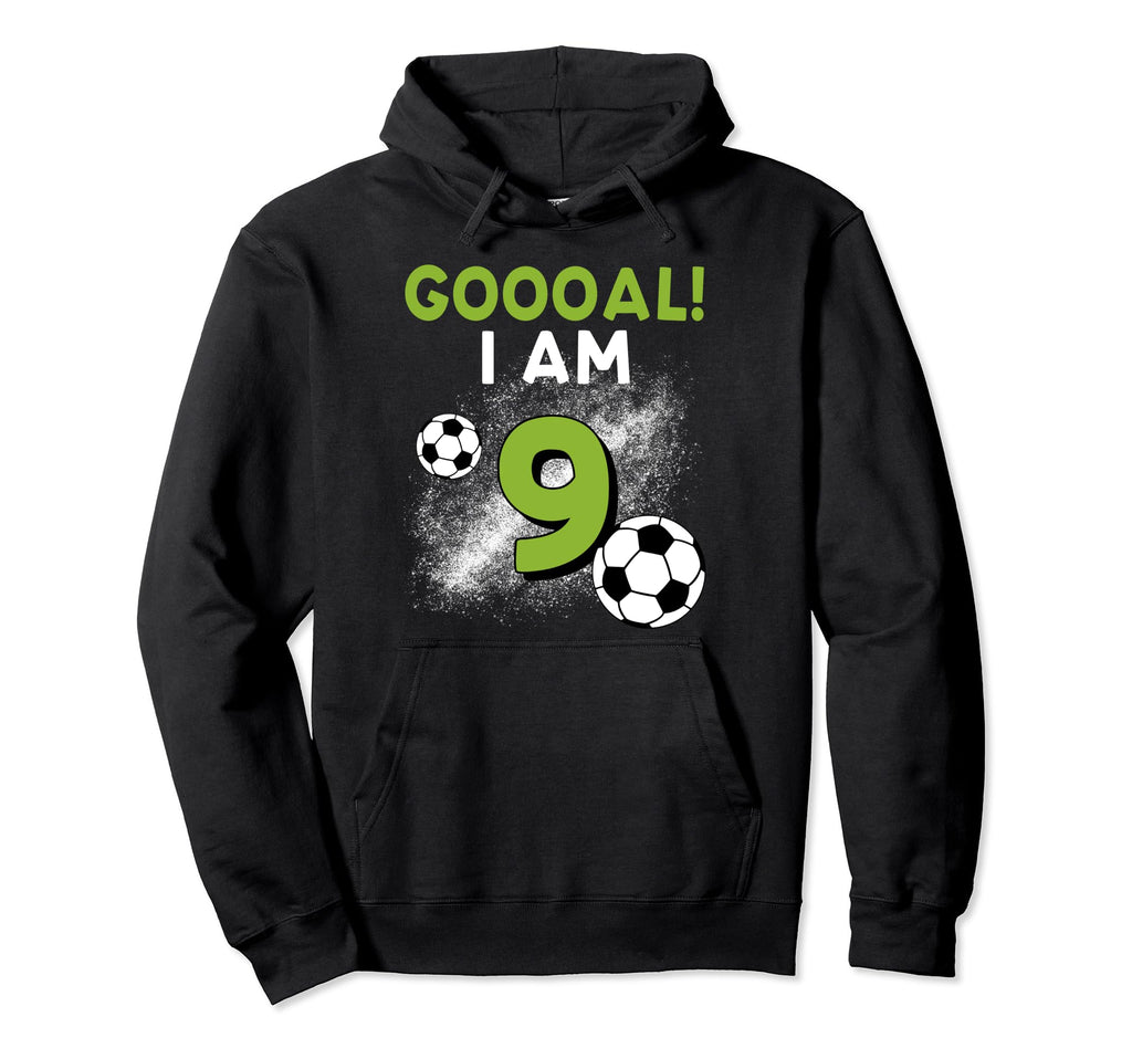 9Th Birthday Soccer Theme 9Year Old B Day Hoodie - Graphic Print Unisex - T-Shirt, Sweatshirt, Hoodie