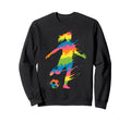 Colorful Funny Soccer Fan Dad Mom Sweatshirt - Trendy Graphic Men Women - T-Shirt, Sweatshirt, Hoodie