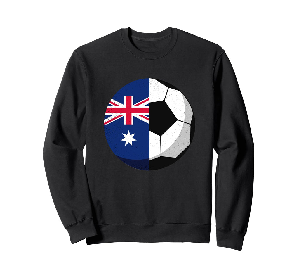 Half Australia Flag Half Football Sweatshirt - Casual Everyday Wear Unisex - T-Shirt, Sweatshirt, Hoodie