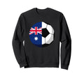 Half Australia Flag Half Football Sweatshirt - Casual Everyday Wear Unisex - T-Shirt, Sweatshirt, Hoodie