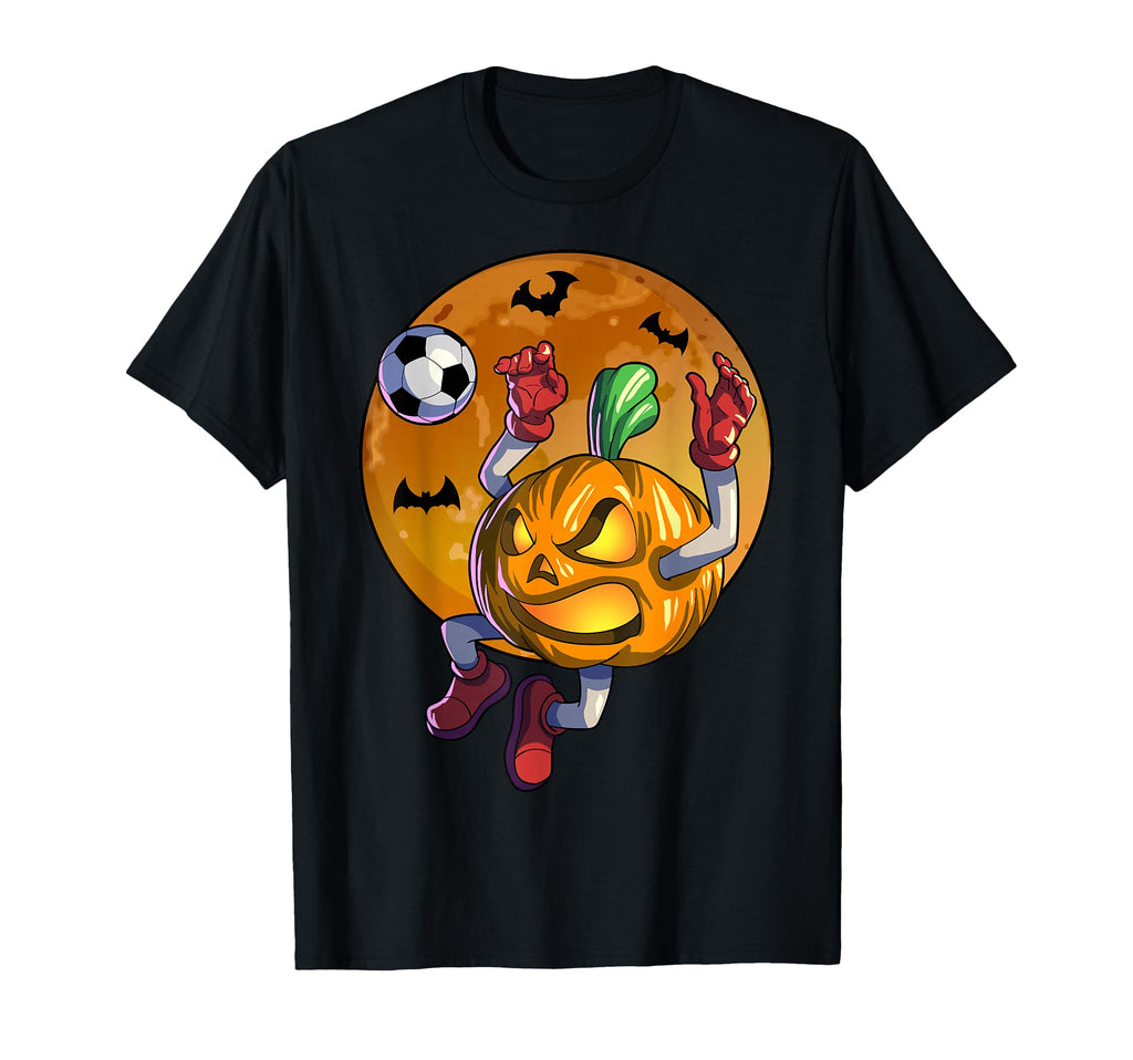 Soccer Pumpkin Halloween Soccer T-Shirt - Graphic Print for Adults - T-Shirt, Sweatshirt, Hoodie