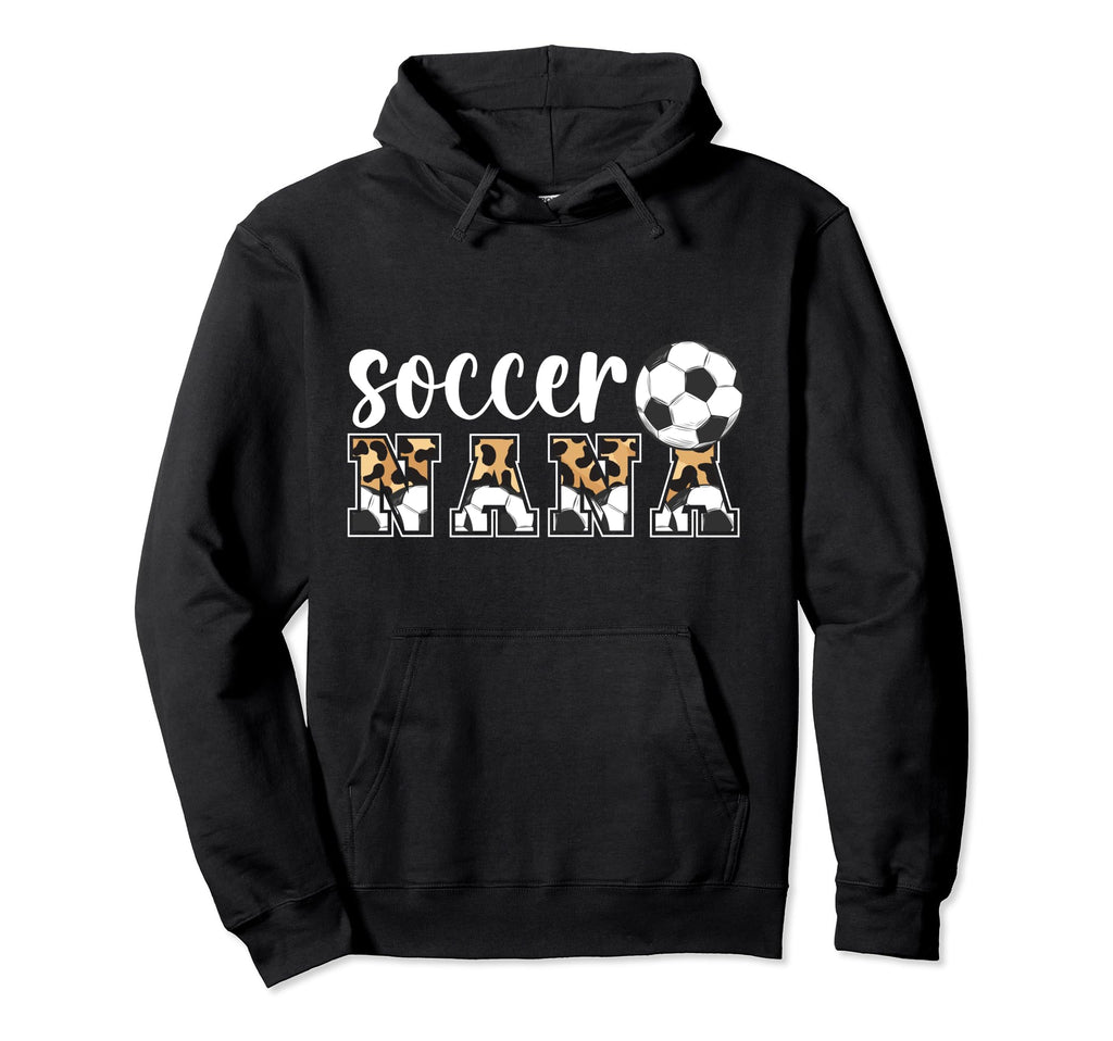 Soccer Nana Leopard Grandma Nana Hoodie - Aesthetic Graphic for Adults - T-Shirt, Sweatshirt, Hoodie