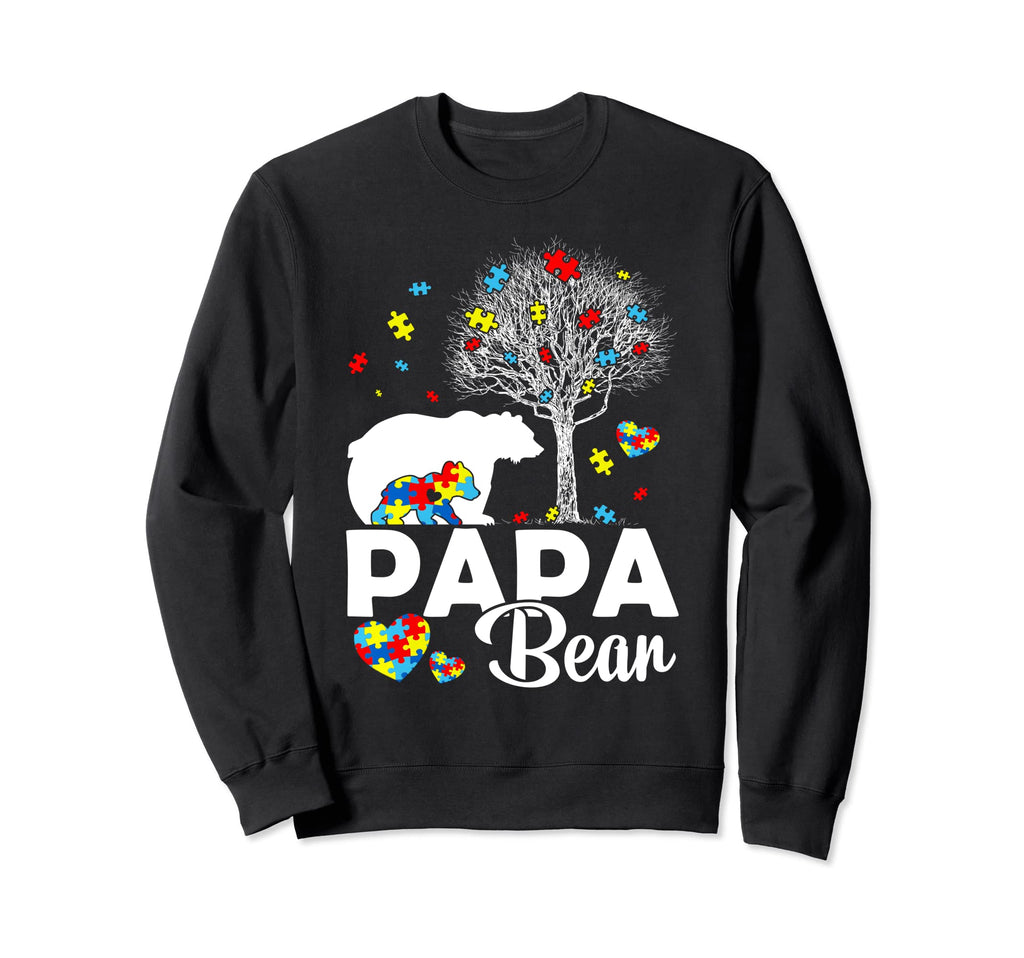 Proud Papa Bear Autism Family Sweatshirt - Fun Novelty Design Men Women - T-Shirt, Sweatshirt, Hoodie