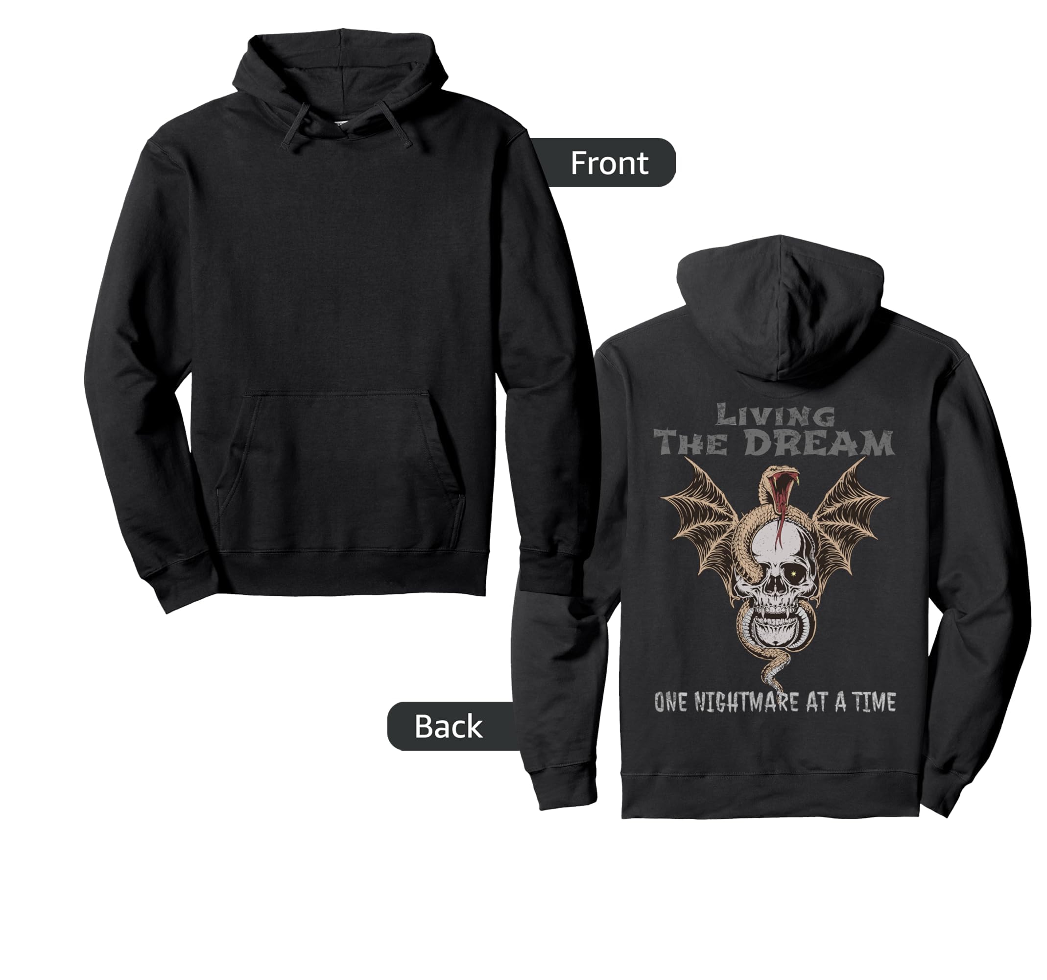 Living Dream One Nightmare Time Livin Hoodie - Custom Art Print Men Women - T-Shirt, Sweatshirt, Hoodie