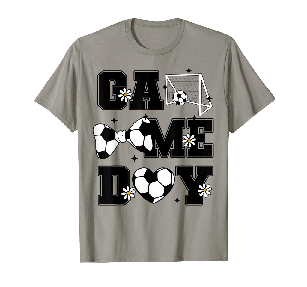 Soccer Game Day Bow And Heart Soccer Mom T-Shirt - Custom Art Print Unisex - T-Shirt, Sweatshirt, Hoodie