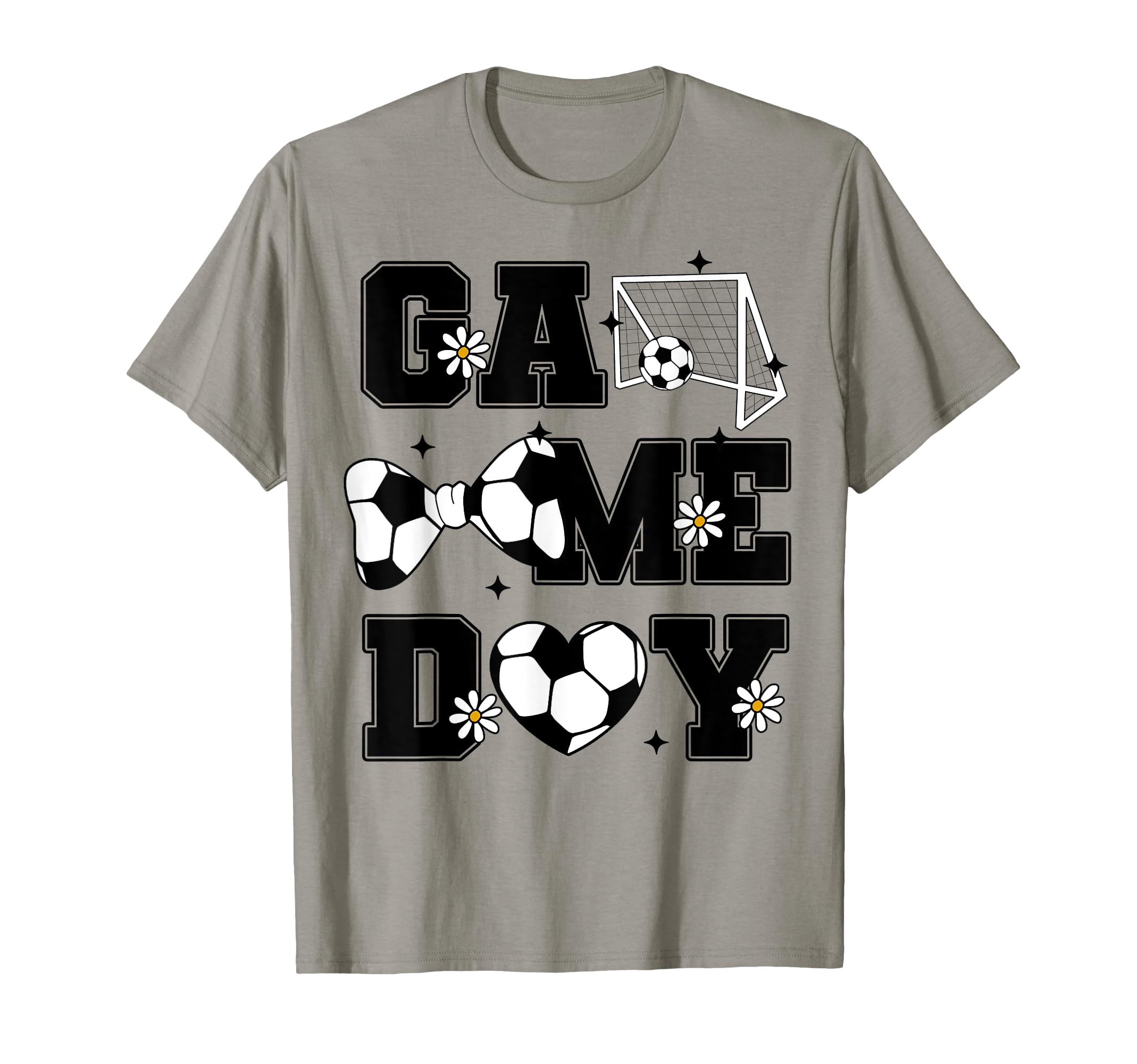 Soccer Game Day Bow And Heart Soccer Mom T-Shirt - Custom Art Print Unisex - T-Shirt, Sweatshirt, Hoodie