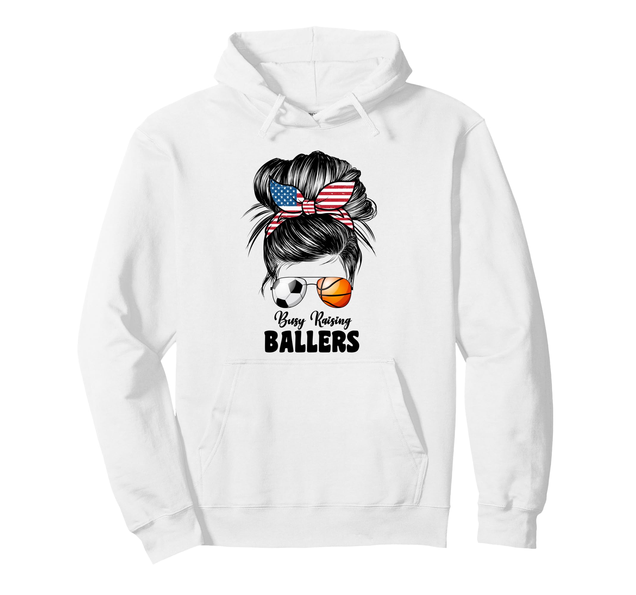 Busy Raising Ballers Soccer And Hoodie - Fun Novelty Design for Adults - T-Shirt, Sweatshirt, Hoodie