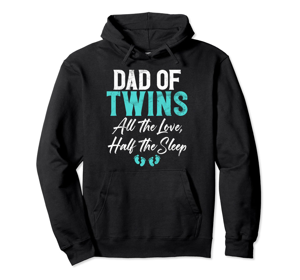 Dad Twins All Love Half Sleep Twin Dad Hoodie - Minimalist Print for Adults - T-Shirt, Sweatshirt, Hoodie