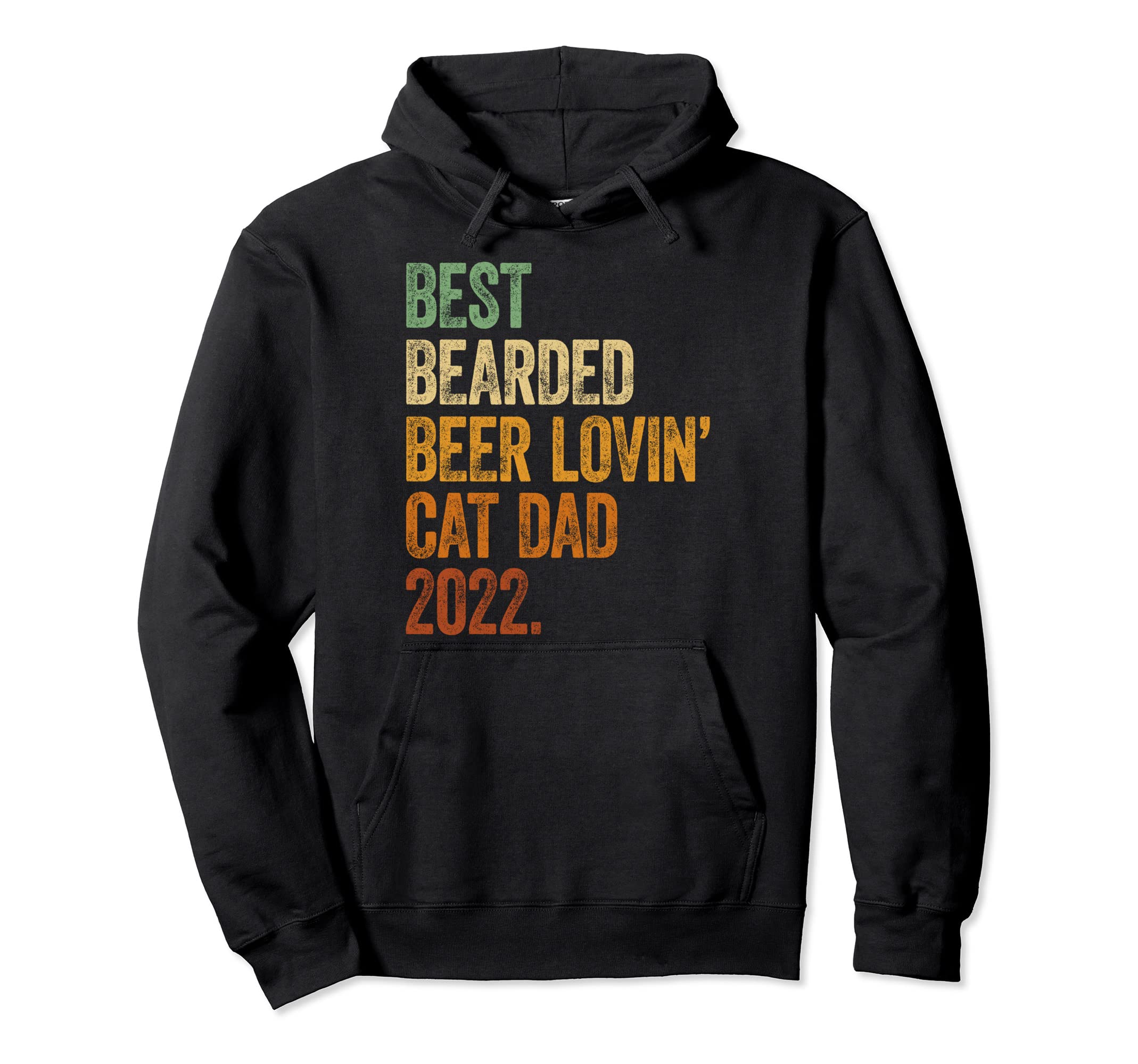 Best Bearded Beer Lovin Cat Dad Hoodie - Fun Novelty Design for Adults - T-Shirt, Sweatshirt, Hoodie