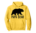 Papa Bear Dad Bear Fathers Day Hoodie - Custom Art Print Unisex - T-Shirt, Sweatshirt, Hoodie
