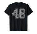 Number 48 Baseball Basketball Football T-Shirt - Aesthetic Graphic Unisex - T-Shirt, Sweatshirt, Hoodie