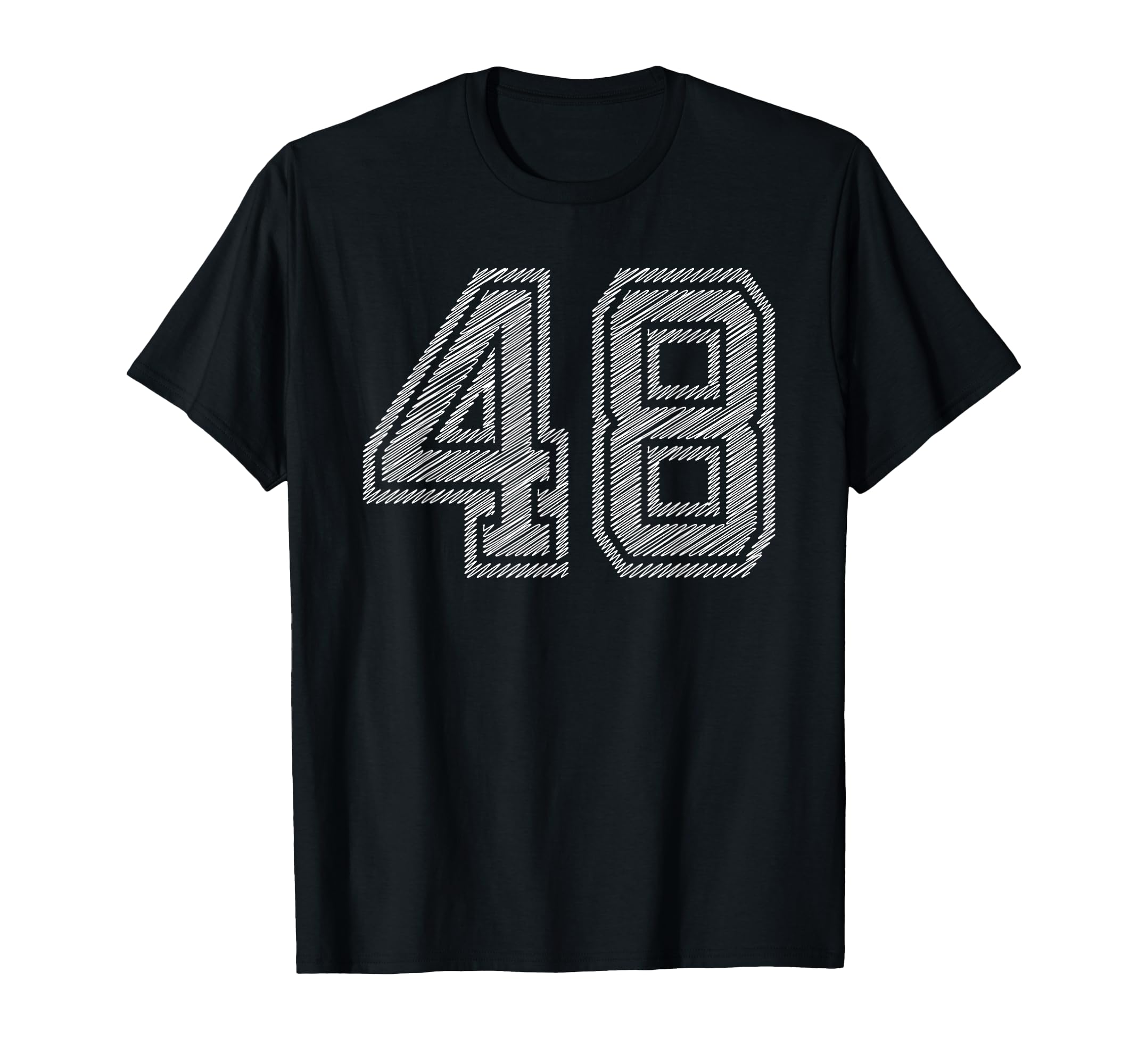 Number 48 Baseball Basketball Football T-Shirt - Aesthetic Graphic Unisex - T-Shirt, Sweatshirt, Hoodie