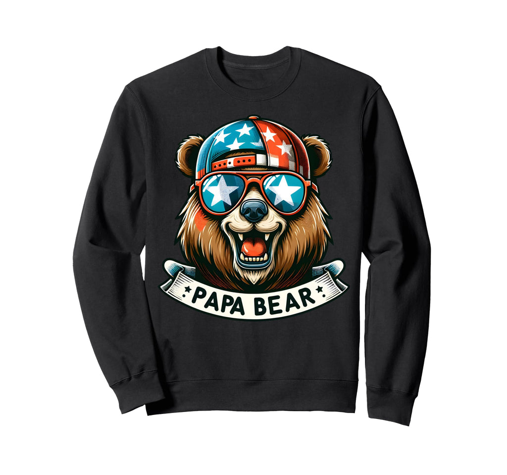 Papa Bear Gifts Funny Birthday Sweatshirt - Aesthetic Graphic for Adults - T-Shirt, Sweatshirt, Hoodie