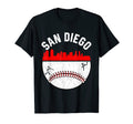 San Diego Cityscape Baseball Distressed T-Shirt - Custom Art Print Unisex - T-Shirt, Sweatshirt, Hoodie