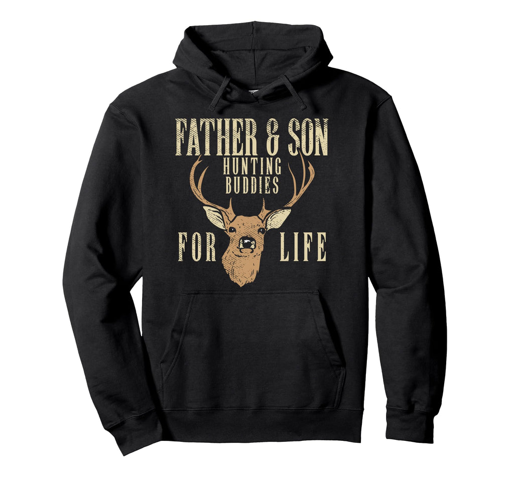 Father Son Hunting Buddies Matching Hoodie - Minimalist Print for Adults - T-Shirt, Sweatshirt, Hoodie